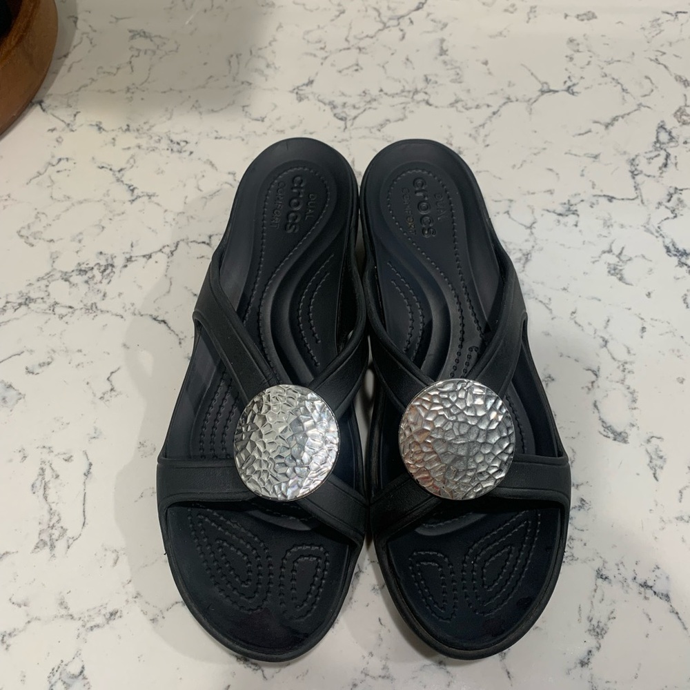 Crocs embellished sandals size 11
